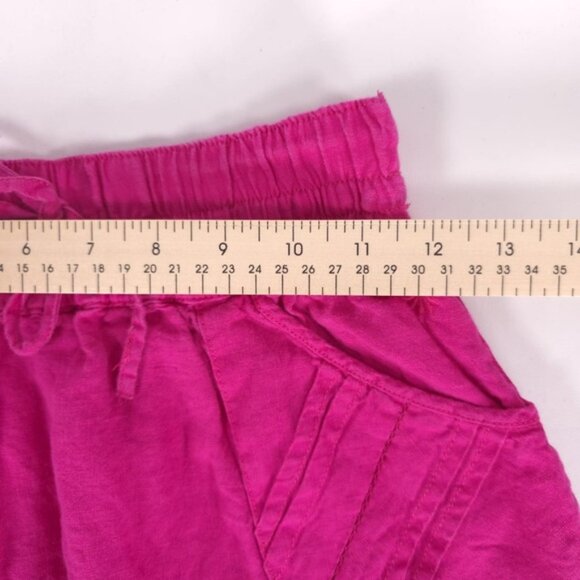 ATHLETA 100% LINEN Ruffle‎ Elastic Waist Drawstring Pull on Mini Skirt Size 0 - Picture 4 of 11